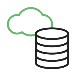 archiviazione cloud icona