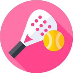 Paddle tennis racket icon