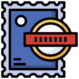 sello postal icono