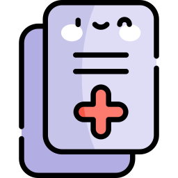 Medical certificate icon