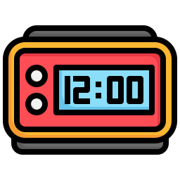 Digital alarm clock icon