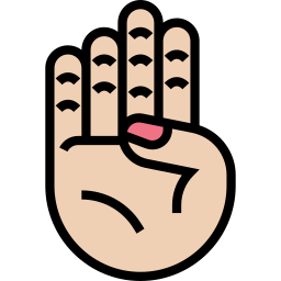 señal de manos icono