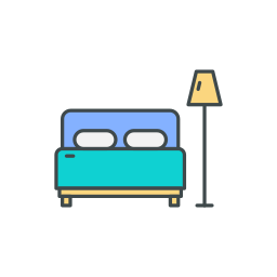 podwójne łóżko ikona
