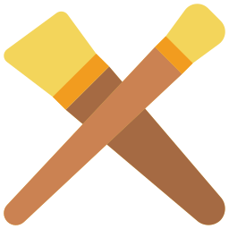 Makeup brushes icon