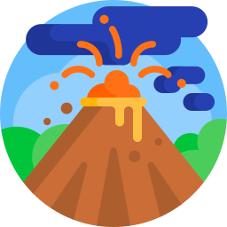 Éruption volcanique Icône