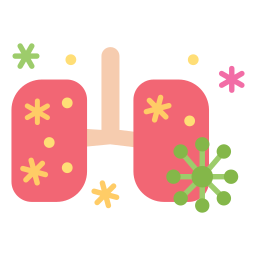 Infected lungs icon