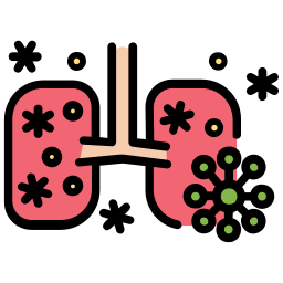 Infected lungs icon