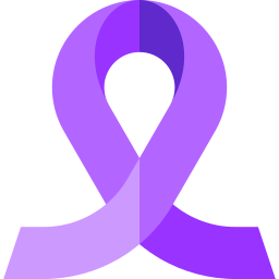 Purple ribbon icon