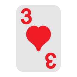 Three of hearts icon