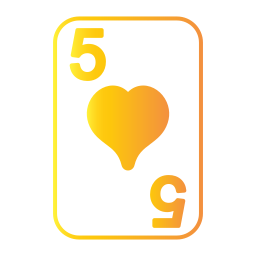 cinq de coeur Icône