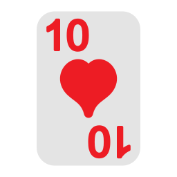 dez de corações Ícone