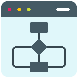 diagramma di flusso icona