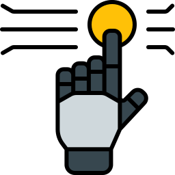 mão robótica Ícone
