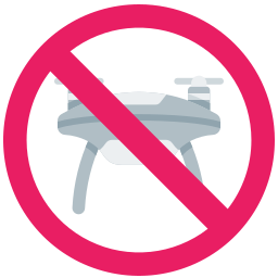sin zona de drones icono
