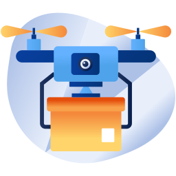 Drone delivery icon