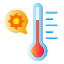 Temperature hot icon