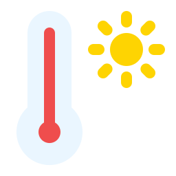 High temperature icon