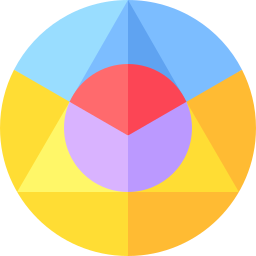 Triangle in circle icon