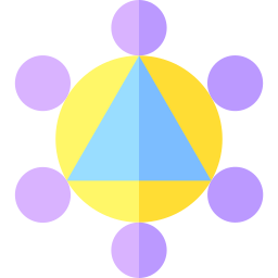 triangle en cercle Icône