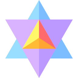 estrella de tetraedro icono