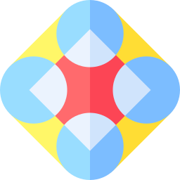 Square in circle icon