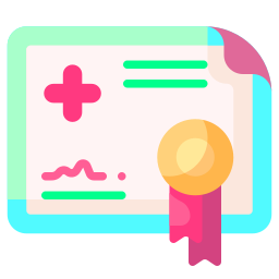 Medical certificate icon
