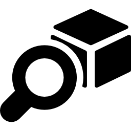 silhouette d'icône de loupe Icône