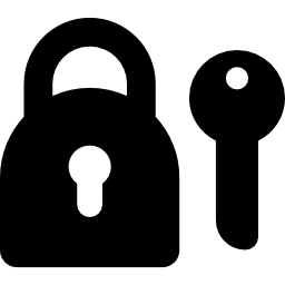 Lock and key Icon Silhouette icon