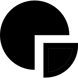 silueta de gráfico circular icono