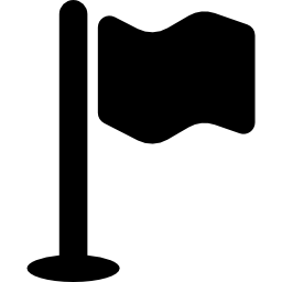 drapeau, icône, silhouette Icône