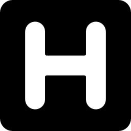 hospital sign silhouette Ícone
