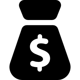 silhouette de sac d'argent Icône