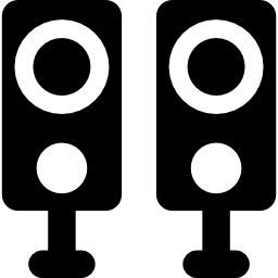 silhouette de haut-parleurs Icône