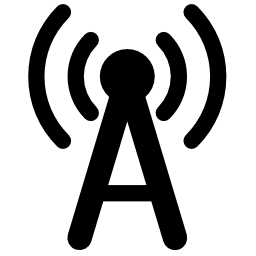 silhouette de signal wi fi Icône