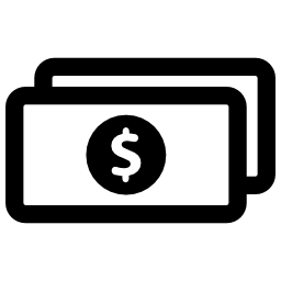 billets de deux dollars Icône