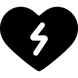 cardiograma en un corazón icono