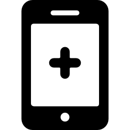 signo de teléfono inteligente en el hospital icono