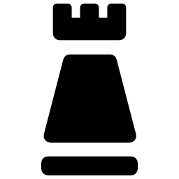 torre de un juego de ajedrez icono