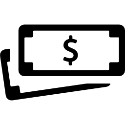 pile de billets d'un dollar Icône