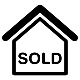casa vendida signo icono