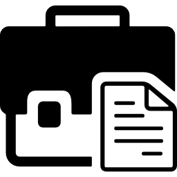 Briefcase and document icon
