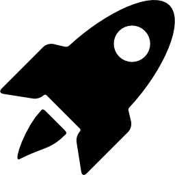 lanzamiento de cohete espacial icono