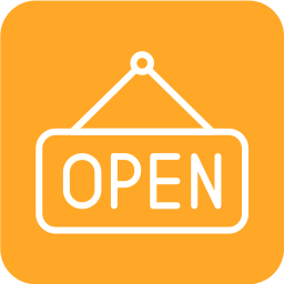 Open sign icon