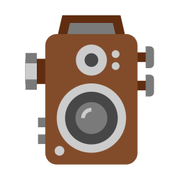 vieil appareil photo Icône