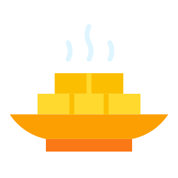 bolas de cuajada de tofu frito icono