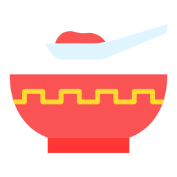soep van rode bonen icoon