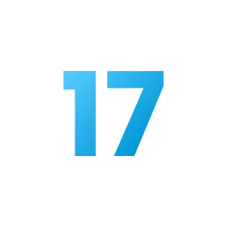 número 17 icono