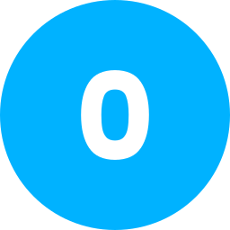 Number zero icon