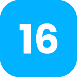 número 16 icono