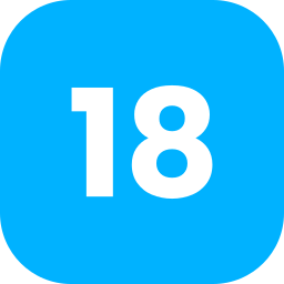 número 18 icono